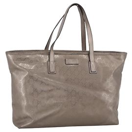 GUCCI GG Implementation Tote Bag PVC Pink Silver 211120