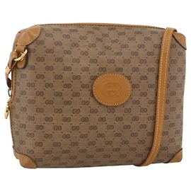 GUCCI Sac à épaule Micro GG Supreme PVC Beige Or 007 115 0093