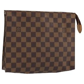 LOUIS VUITTON Damier Ebene Poche Toilette 26 Pouch N47543 LV