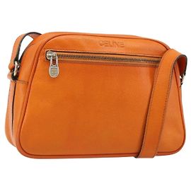 Céline CELINE Shoulder Bag Leather Orange Gold