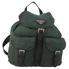 PRADA Backpack Nylon Green Silver - Prada