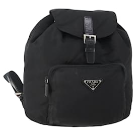 PRADA Backpack Nylon Black Silver - Prada