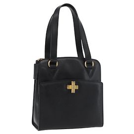 Céline CELINE Hand Bag Leather Black Gold