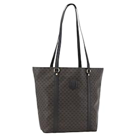 Céline CELINE Bolso Tote de lona Macadam PVC Cuero Negro Oro
