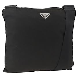 PRADA Shoulder Bag Nylon Black Silver