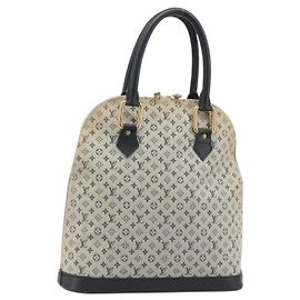 LOUIS VUITTON Monogram Mini Alma Haut Hand Bag Blue M92202 LV