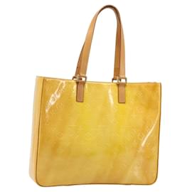 LOUIS VUITTON Sac Cabas Columbus Monogram Vernis Lime Yellow M91047