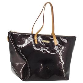 LOUIS VUITTON Monogram Vernis Bellevue GM Tote Bag Amarante M93589
