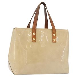 LOUIS VUITTON Monogram Vernis Reade PM Hand Bag Beige M91144 LV