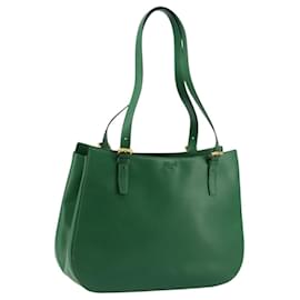 Céline CELINE Bolso de Hombro de Piel Verde Oro