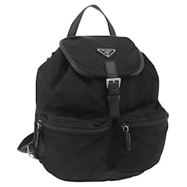 PRADA Backpack Nylon Black Silver - Prada