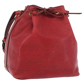 LOUIS VUITTON Epi Petit Noe Shoulder Bag Red M44107 LV
