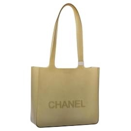 CHANEL Tote Bag Rubber Beige CC