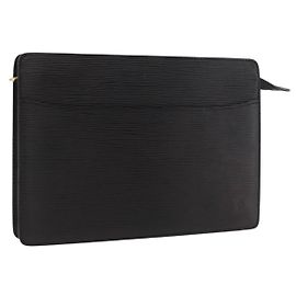 LOUIS VUITTON Epi Pochette Homme Clutch Bag Black M52522 LV