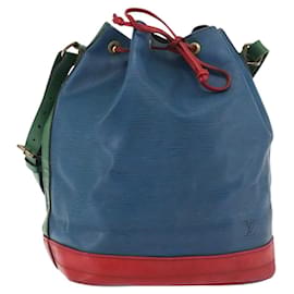 LOUIS VUITTON Epi Tricolor Noe Shoulder Bag Blue Red Green M44082