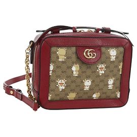 GUCCI Micro GG Supreme Doraemon Collaboration Bag PVC Beige 655596