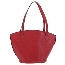 LOUIS VUITTON Epi Saint Jacques Shopping Shoulder Bag Red M52277 LV