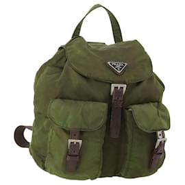PRADA Backpack Nylon Green Silver - Prada