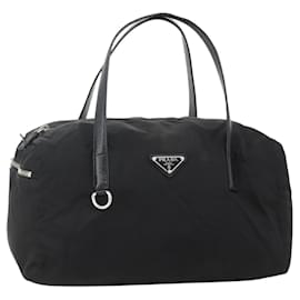 PRADA Boston Bag Nylon Black Silver