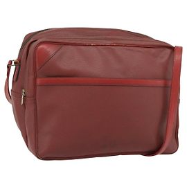 LOUIS VUITTON Challenge Cup Reporter Shoulder Bag Leather Red LV