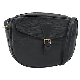 LOUIS VUITTON Epi Jeune Fille MM Shoulder Bag Black M52152 LV