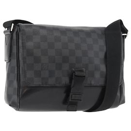 LOUIS VUITTON Damier Graphite Messenger PM Shoulder Bag N41457 LV