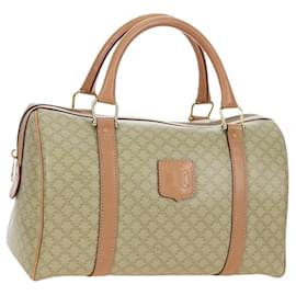 Céline CELINE Macadam Canvas Mini Boston Bag PVC Beige Gold
