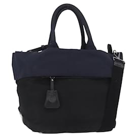 PRADA Hand Bag Nylon 2way Black Silver - Prada