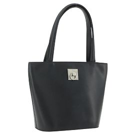 Céline Borsa a mano CELINE in pelle nera e argento, autentica 178117A