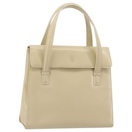 LOEWE Hand Bag Leather 2way Ivory Gold