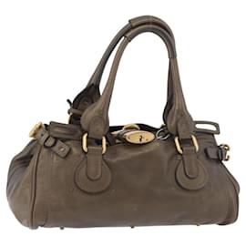 Chloe Paddington Hand Bag Leather Gold Silver - Chloé