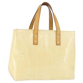 LOUIS VUITTON Monogram Vernis Reade PM Hand Bag Gris M91145 LV
