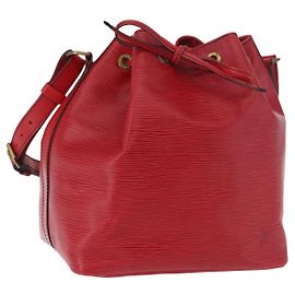 LOUIS VUITTON Epi Petit Noe Shoulder Bag Red M44107 LV