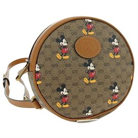 GUCCI Micro GG Supreme Disney Backpack PVC Beige Gold 603730