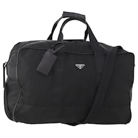 PRADA Boston Bag Nylon 2way Black Silver