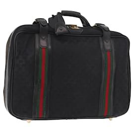 GUCCI Valise GG Canvas Web Sherry Line Noir Or