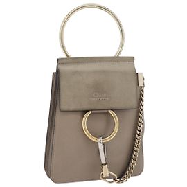 Chloé Chloe Fay Schultertasche aus Leder Beige Gold