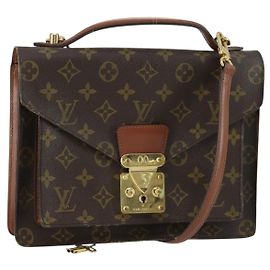 LOUIS VUITTON Monogram Monceau 28 Hand Bag M51185 LV