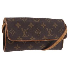 LOUIS VUITTON Monogram Pochette Twin PM Shoulder Bag M51854 LV