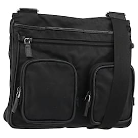 PRADA Shoulder Bag Nylon Black Silver - Prada