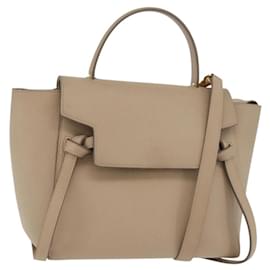 Céline CELINE Belt Bag Hand Bag Leather 2way Beige Gold