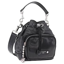 LOUIS VUITTON Noe Cargo Shoulder Bag Leather Black M13985 LV