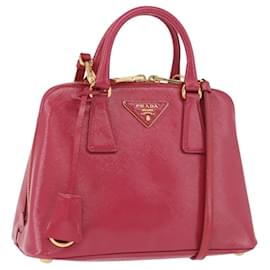 PRADA Hand Bag Saffiano Leather 2way Pink Gold - Prada
