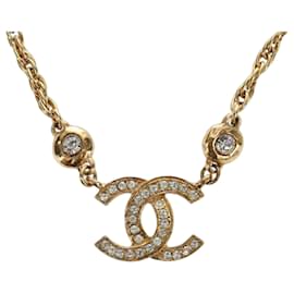 CHANEL COCO Mark Halskette Metall Goldfarben CC - Chanel