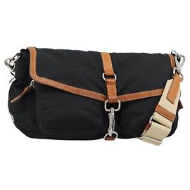 Miu Miu Shoulder Bag Nylon Black Silver