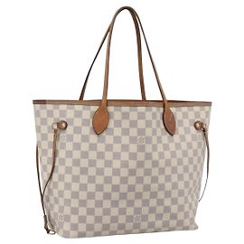LOUIS VUITTON Damier Azur Neverfull MM Tote Bag N41605 LV