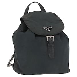 PRADA Chain Shoulder Backpack Nylon Green Silver - Prada