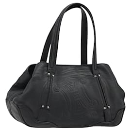 Céline CELINE Triomphe Hand Bag Leather Black Silver
