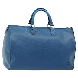 LOUIS VUITTON Epi Speedy 35 Handtasche Toledo Blue M42995 LV