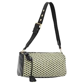 PRADA Shoulder Bag Leather Yellow Gold